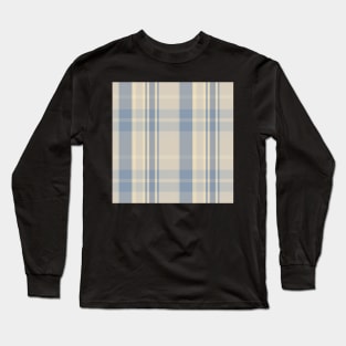 Cottagecore Aesthetic Conall 1 Hand Drawn Textured Plaid Pattern Long Sleeve T-Shirt